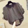 Chiffon top for women, short sleeve, 2022 new Korean style, versatile, sweet and stylish, floral print fashion T-shirt for women, loose summer details Picture